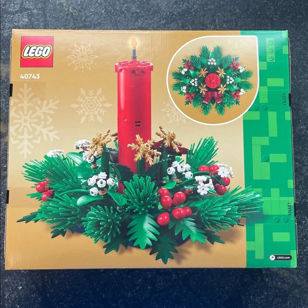 Lego 40743 Christmas Table Decoration Candle Set Holiday Topper Decor NEW SEALED